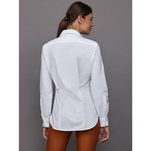 Carbon38 Women's Twisted Button-Up Tunic Shirt Long Sleeve Blouse White Size XL - Picture 3 of 16